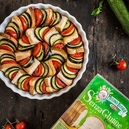 Tian ratatouille di pane e verdure – vegan senza glutine