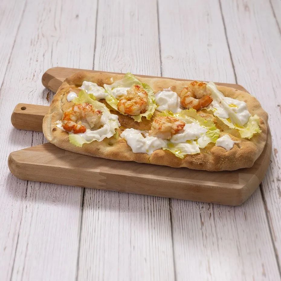 Pinsa salmone affumicato, e robiola Mulino Bianco